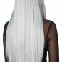 #70879 Sexy Demon Spirit Gothic Matriarch Witch Gray Costume Wig