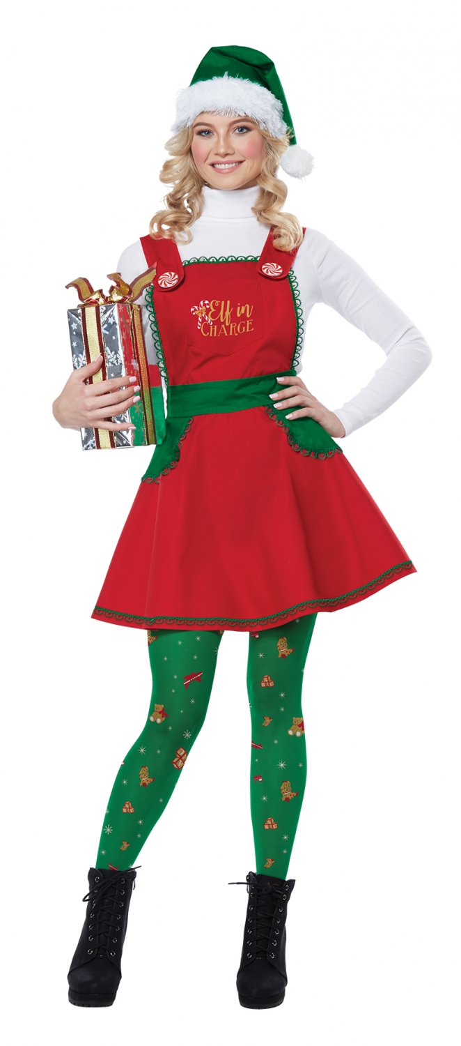 Size: Large/X-Large #01491 Festive Elf in Charge Christmas Santa Claus ...