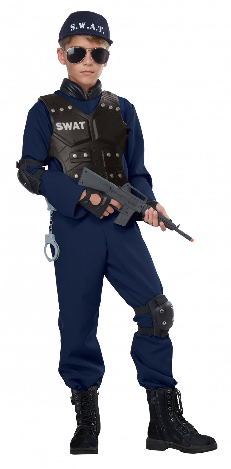 Size: Large #00592 Police Officer Sheriff Junior Swat Cop Child Costume