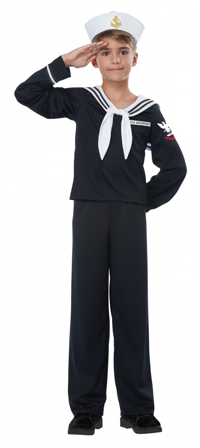 Size: Small #00550 Navy Sailor Boy Captain Military Marine Child Costume