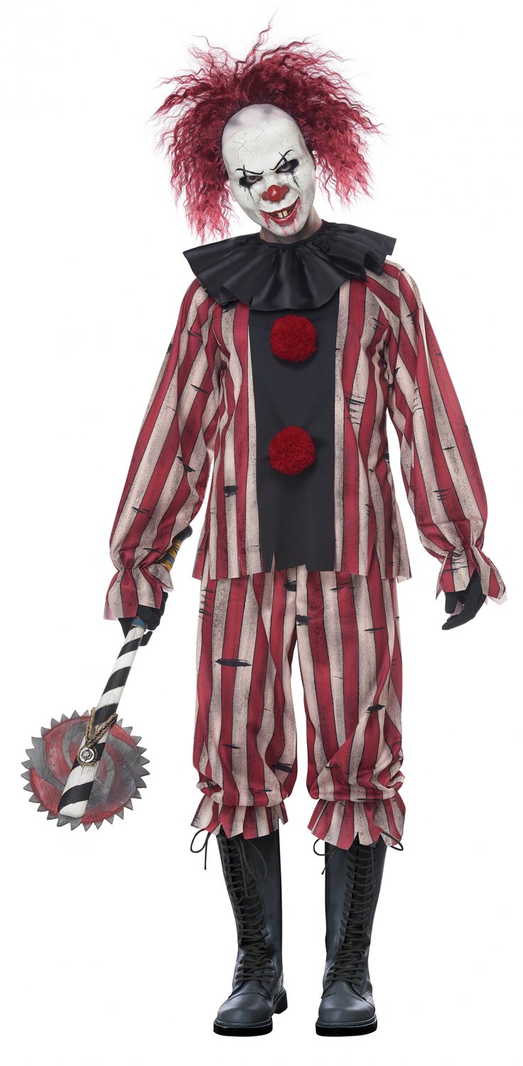 Size: Large #01283 Serial Killer Creepy IT Nighmare Clown Adult Costume