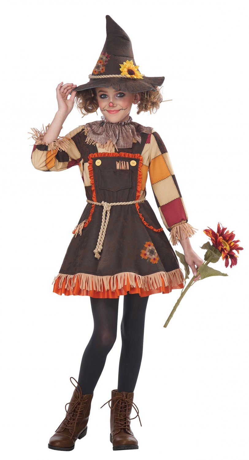 Size: Medium #00375 Wizard of Oz Patchwork Scarecrow Girls Child Costume