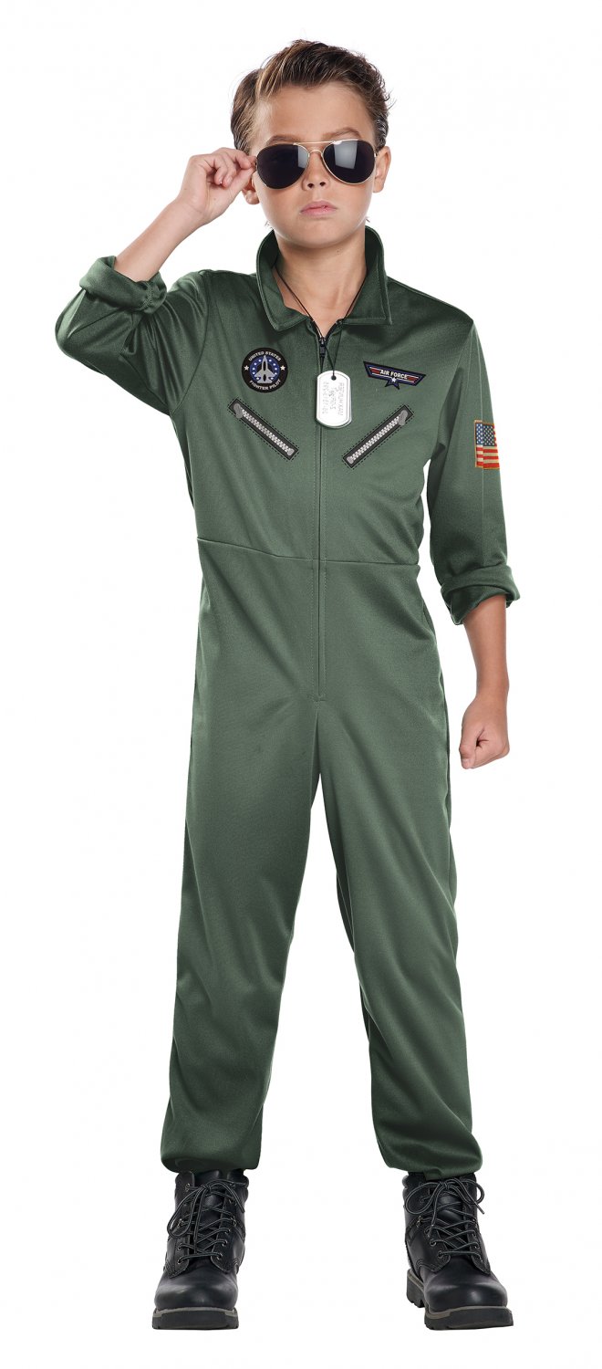 Size: Large #00552 Air Force Captain Fighter Pilot Military Child Costume