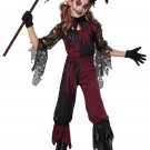 Size: Medium #3020-027 Crazy Clown Sinister Psycho Jester Girl Child Costume