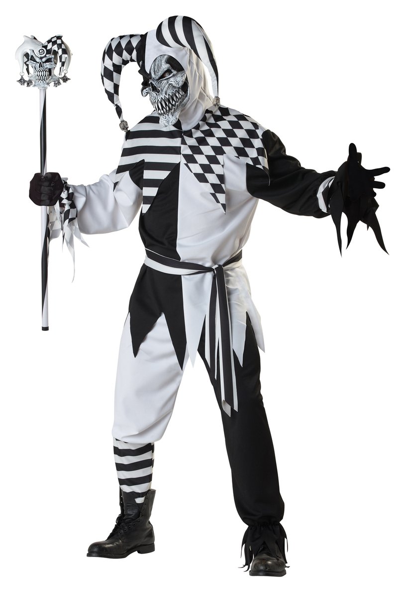 Size: Large #01133 IT Joker Evil Jester Clown Nobody's Fool Adult Costume