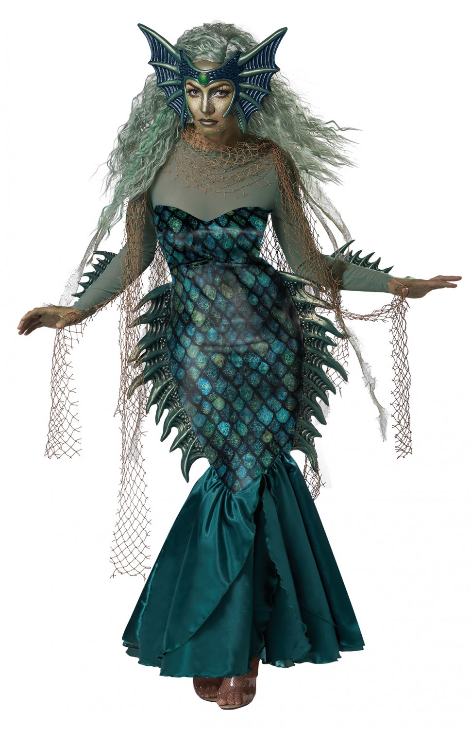 Size: Small #5020-068 Greek Goddess Dark Sea Siren Mermaid Adult Costume
