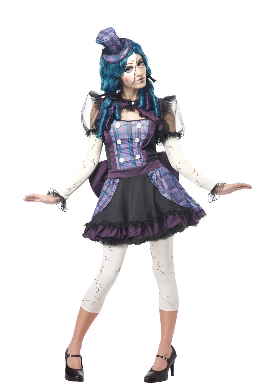 Plus Size: 1X #01374 Conjuring Broken Doll Monster High  Adult Costume
