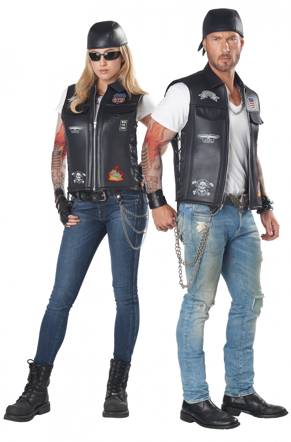 Size Small 01292 Hells Angel Badazz Biker Vest Adult Costume