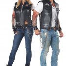 Size: Large #01292   Badazz Biker Vest Motorcycle Gang Adult Costume