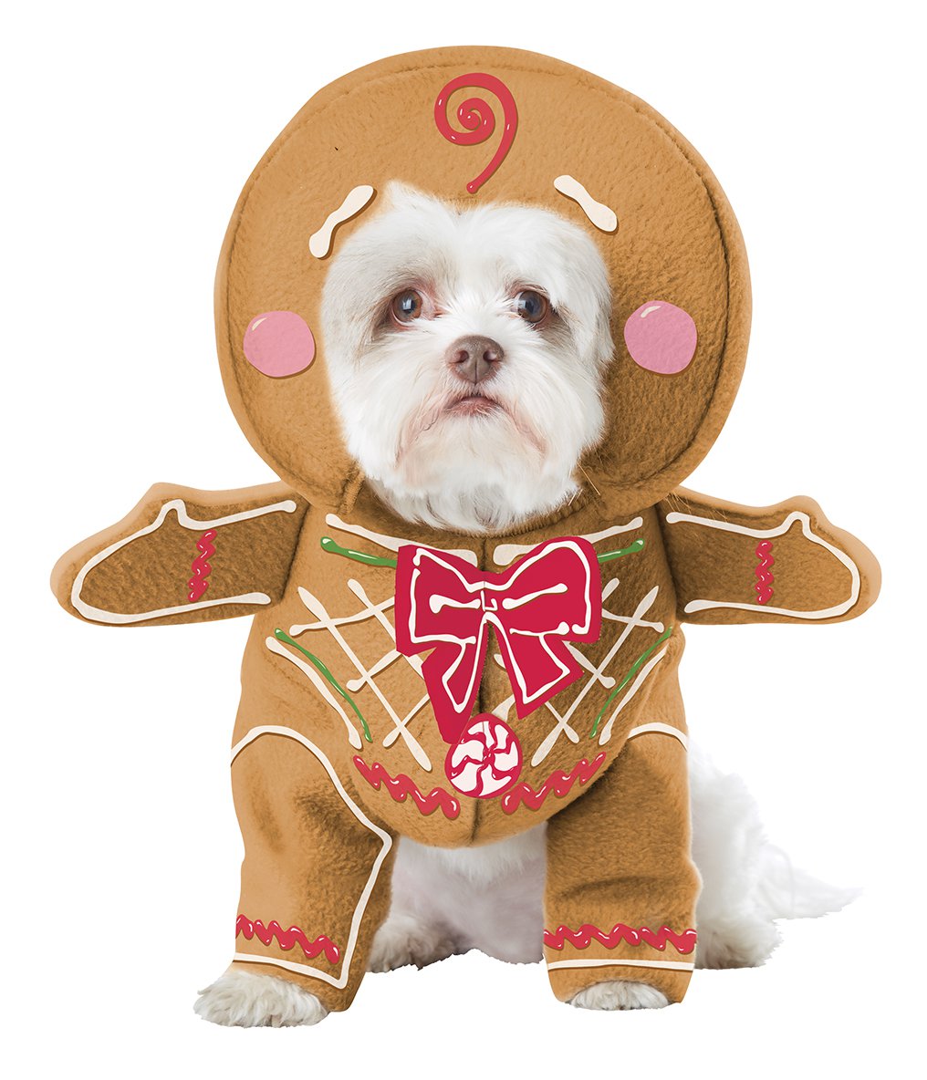 Size: Medium #20133  Santa Claus Christmas Gingerbread Pup Pet Dog Costume