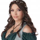 #7020-049 Medieval Renaissance Maiden Halo Braids  Adult Costume Wig
