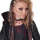 #7020-108 Steampunk Gothic Vampire Clip In Braids Adult Costume Wig