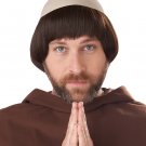 #7120-102   Medieval Friar Wig With Bald Cap Adult Costume