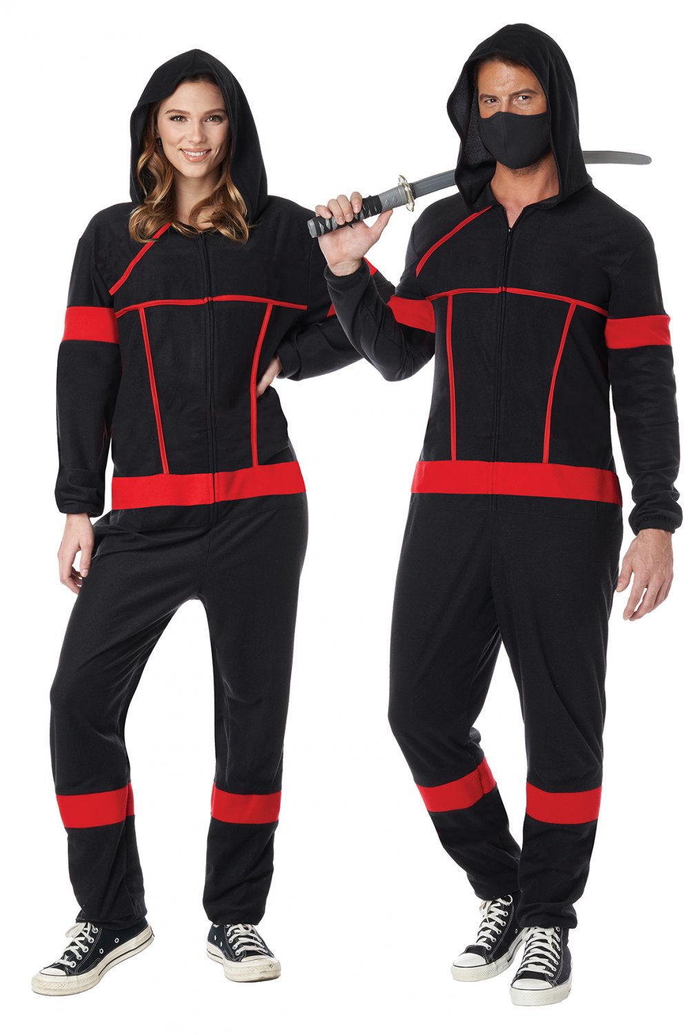 Size: X-Large #5221-172 Ninja Warrior Samurai Fleece Jumpsuit Adult Costume