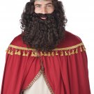 #70216  Nativity Christmas Biblical King Adult Costume Wig & Beard