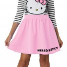 3025-163 Hello Kitty Pink Farmer Overall Dress Child Costume Size: Small