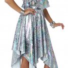 5025-071   Silver Mirror Ball 70's Disco Dress Adult Costume Size: X-Small
