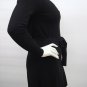 $69 Alfani Black Belted RAYON knit DRESS- MEDIUM- V-NECK long sleeve a- line-BLACK-