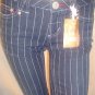 Candie's Stripped Convertible Cuffed Capri/ Cropped Slim Denim Pants Sz1