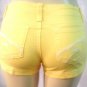 NEW ultra stretchy soft colored denim knit shorts, yellow sz 7