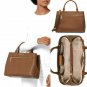 Michael Kors MK Hailee cross-grain  leather Satchel Crossbody Luggage Brown $398