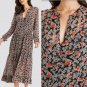 NWT $99 Mng Mango Long Maxi Dress. Black Floral XS. CALETA