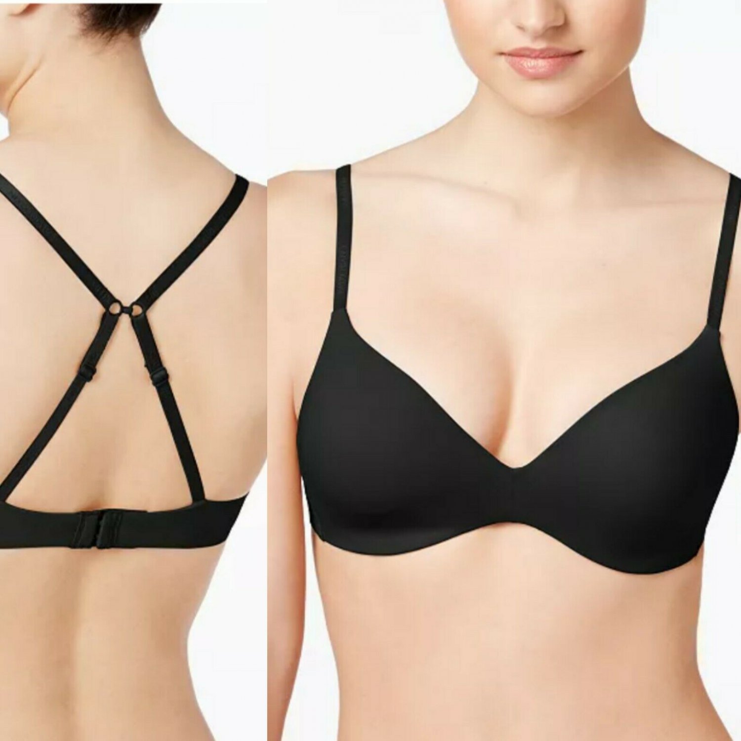 Calvin Klein Perfectly Fit T-Shirt Convertible Bra F2781 Black 32C WireFree