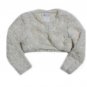 $36 NWT Bonnie Baby Faux Fur Shrug Jacket in Ivory  6m /9m .