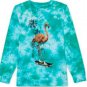 $24 Jem Big Boys Flamingo Skater Tie-D Green Multi XL