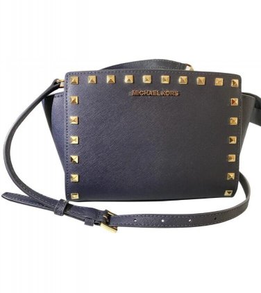 Michael Kors Selma Messenger Crossbody Bag Medium Navy Blue