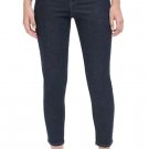 Calvin Klein Jeans Womens Exposed Button-Fly High Rise Dark Blue Jean Concord 27