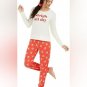 Jenni holiday 3pcs Pajama set . Pant set red sleigh all day