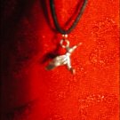 SILVER-TONED HUMMINGIRD (CHUPAROSA) CHARM ON CORD