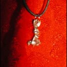 SILVER-TONED RABBIT CHARM ON CORD
