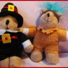 CUTE PILGRIM & INDIAN PLUSH BEAR DUO