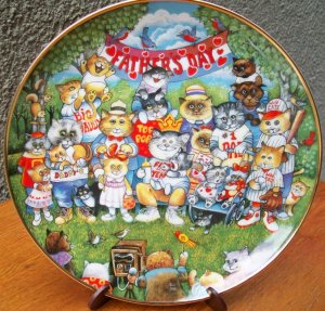 Franklin Mint Plate "Purrfect Pops" by Bill Bell