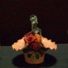Made In Italy Floral Vases and Basket CapodiMonte Style