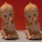 Set of 2 Lefton Kewpie Piano Babies (Bisque)
