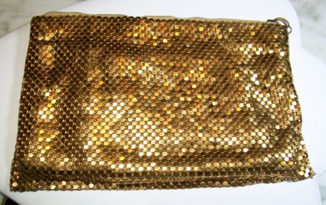 Vintage Gold Beaded Clutch Purse