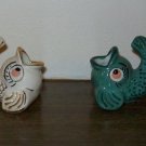Set of Two Small Vintage Porcelain Fish