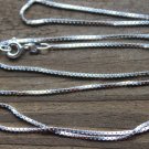 Solid Sterling Silver 925 1mm 18inch Box Chain 1.9 gram
