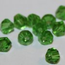 50- 4mm Green (Glass) Crystal Bicone Beads
