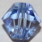20- 8mm Light  Blue (Glass) Crystal Bicone Beads