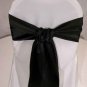 Black Satin Wedding Chair Sashes