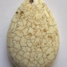 Oro Blanco Magnesite 45x30 Teardrop Pendant Bead