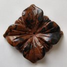 Mahogany Obsidian 45x45 Carved Flower Pendant Bead