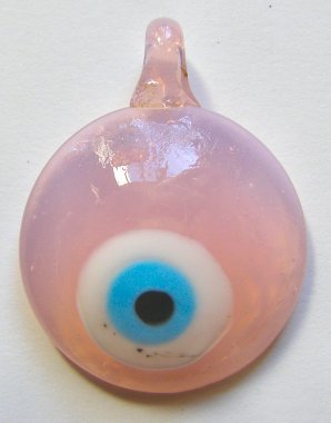 Lampwork Glass Evil Eye 48X37  Pendant Bead