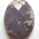 Lepidolite 40x30 Faceted Oval Pendant Bead
