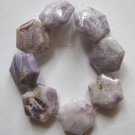 8 Mongolian Fluorite12x13 Hexagonal Beads