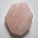 Rose Quartz  37x30 Faceted Wild Cut Pendant Bead